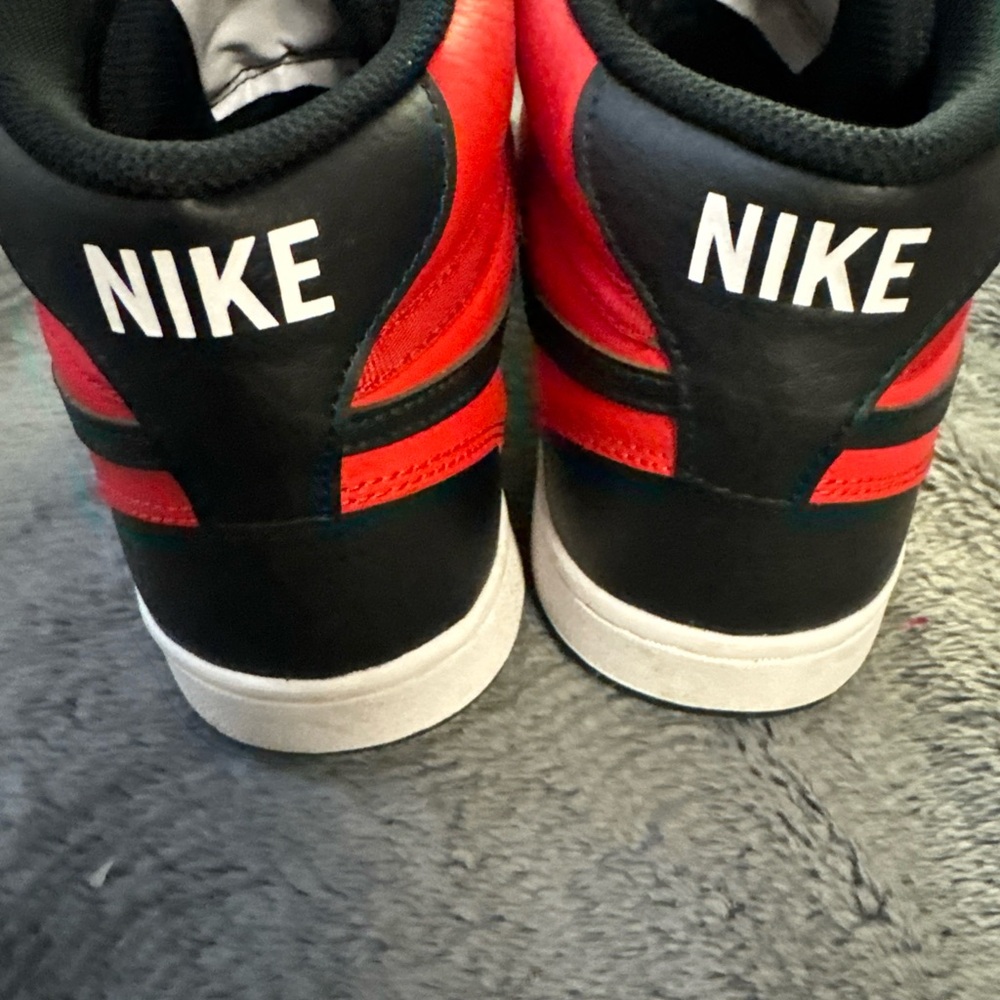 Nike Red and Black High-Top Sneakers